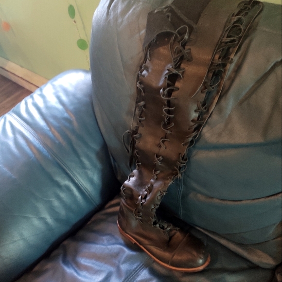 SOLD Handmade Real Leather Over the Knee High Boots GiPSY Dharma - Picture 4 of 4